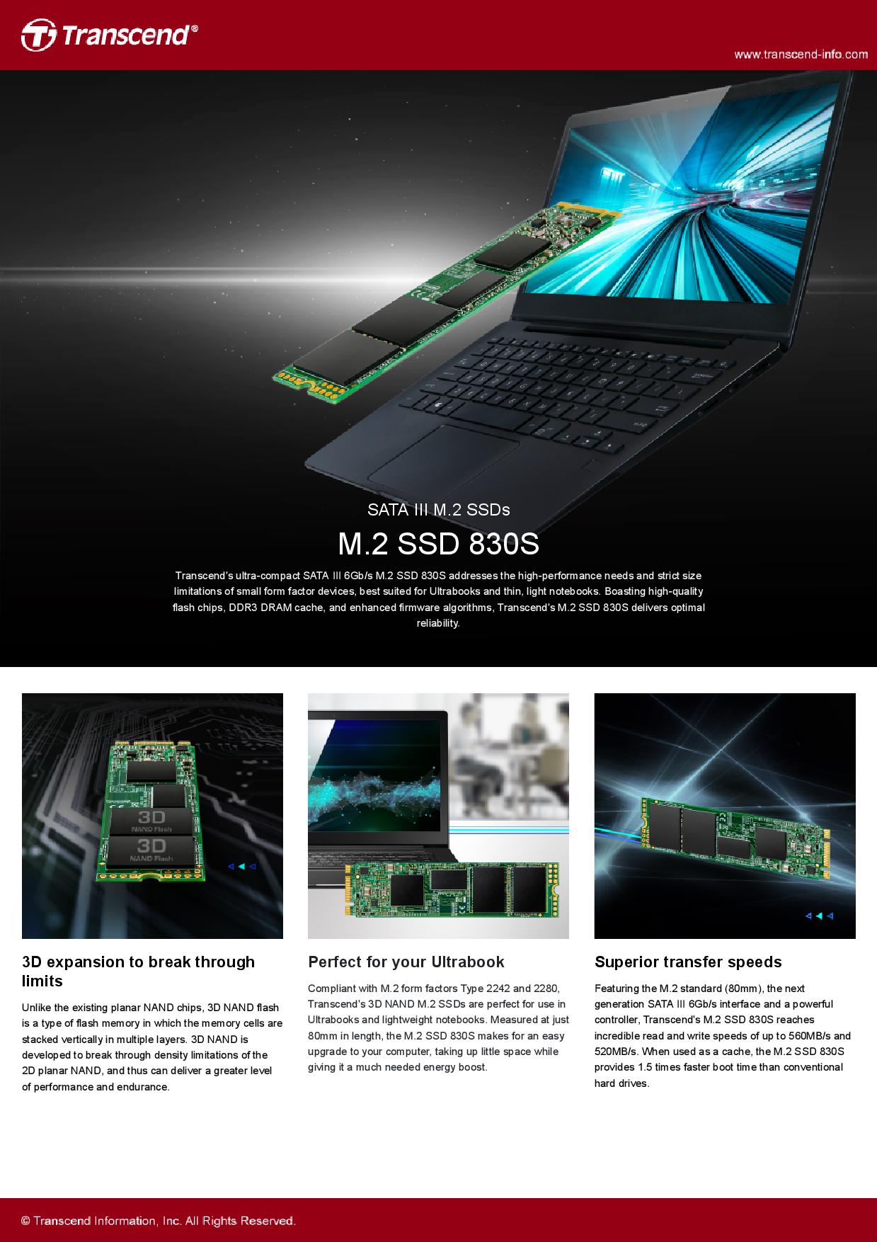 M.2 SSD 830S  SATA III M.2 SSDs - Transcend Information, Inc.